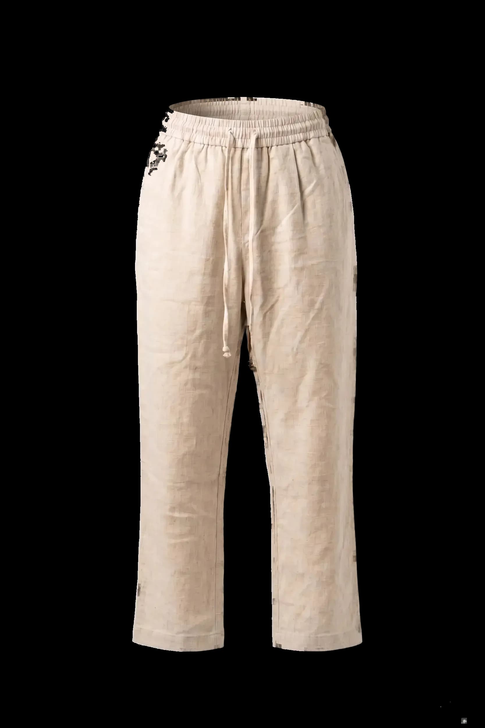 Beige trousers, flat